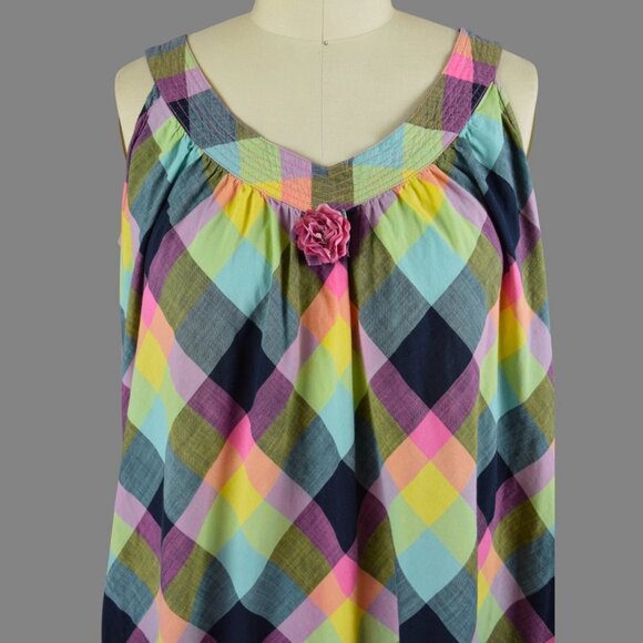 MARC JACOBS RAINBOW PLAID SLEEVELESS DRESS - Picture 2 of 7